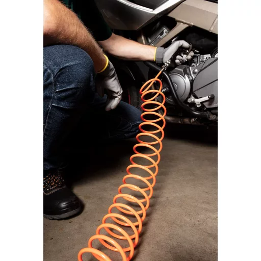 NEO TOOLS Pneumatikus spiráltömlő, 5,0x8mm x 5m, PE 14-808-1