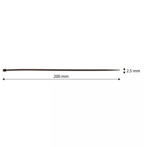 NEO TOOLS Kerti kötegelő, gyorskötöző 2,5x200mm, 50db, barna 15-976