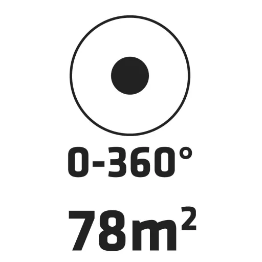 VERTO Köresőztető, öntöző, 0-360° állítható, leszúrótüskével, 78 m2 15G785