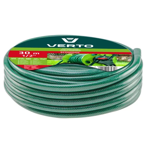 VERTO Locsolótömlő 20 m, 1/2", ECONOMIC, zöld 15G800