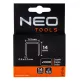 NEO TOOLS Tűzőkapocs 14mm, J típus, 1000db 16-514