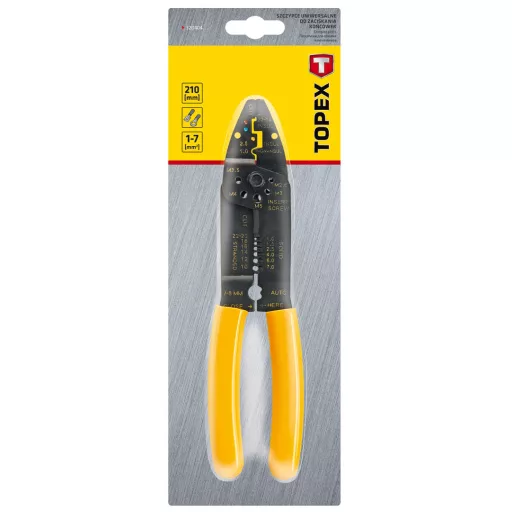 TOPEX Krimpelő-, kábelsarufogó 210mm 32D404