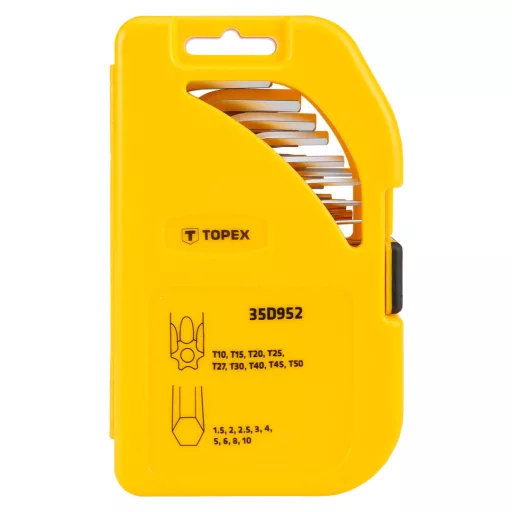 TOPEX IMBUSZ ÉS TORXKULCS készlet 18db 35D952