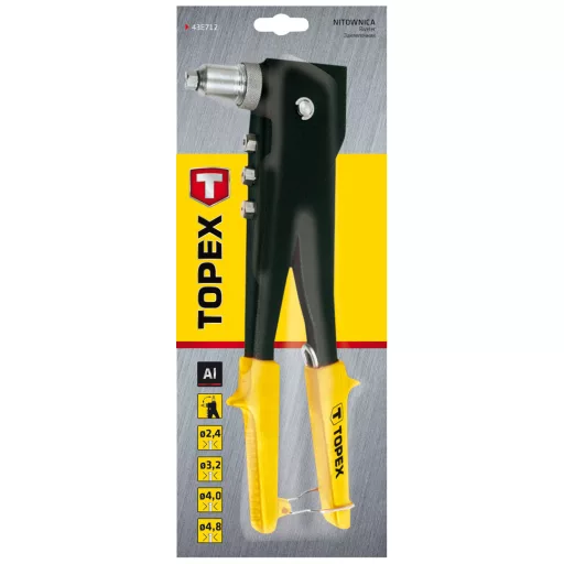 TOPEX POPSZEGECSHÚZÓ 270MM, Kétirányú fejbeállítás, 2.4, 3.2, 4.0, 4.8mm 43E712