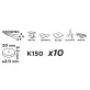   GRAPHITE Vágótárcsa, korund/szilícium-karbid, 20mmx2.0mm, 10db 55H071