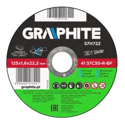 GRAPHITE Vágókorong kőhöz 125x1.6mm 57H722