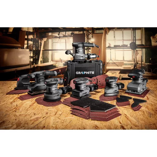 GRAPHITE Excentercsiszoló 300W, 125mm 3 év garanciával 59G348