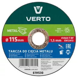 VERTO Vágókorong fémhez 115x1.5x22mm 61H530