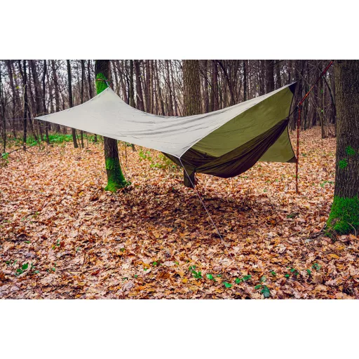 NEO TOOLS Függőágy szúnyoghálóval 330x140cm, 210T nylon, maxterhelhetőség 200kg, sötétzöld 63-123