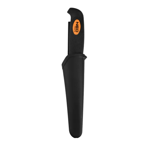 NEO TOOLS Univerzális kés, rozsdamentes penge, 2k nyél, műanyag tok 63-175