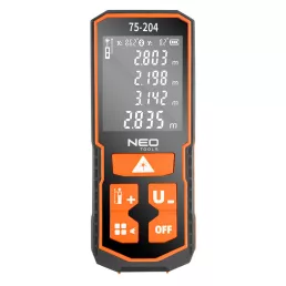   NEO TOOLS Lézeres távolságmérő, hatótáv: 60 m, IP54, fröccsenő víz védelem 2 év garanciával 75-204