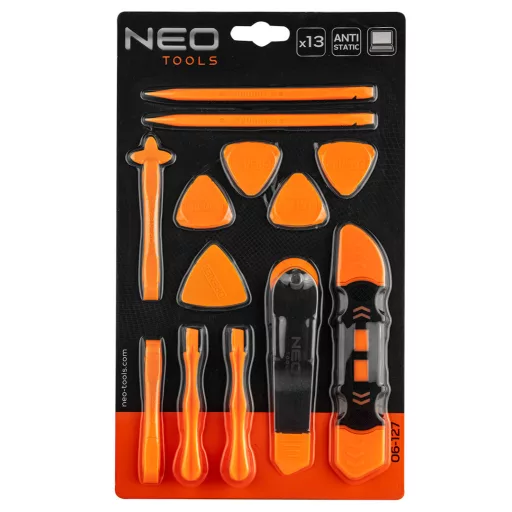 NEO TOOLS Műszerész szétválasztó készlet 13db, okostelefonok, táblagépek, laptopok. Műanyag 06-127