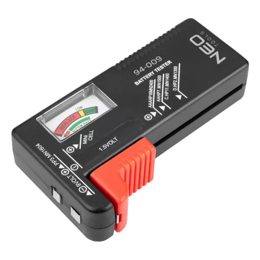 NEO TOOLS Akkumulátor és elemteszter, 1,5-9V-ig 94-009