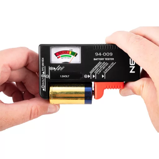 NEO TOOLS Akkumulátor és elemteszter, 1,5-9V-ig 94-009