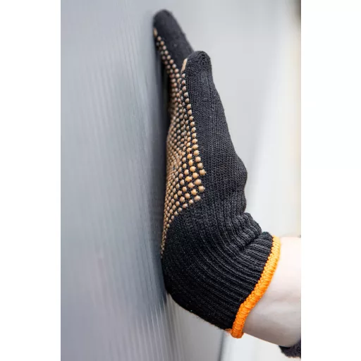 NEO TOOLS Munkakesztyű, latexbevonatú pamut poliészterrel, csúszásgátló pöttyökkel, 2143X, 10" 97-620-10