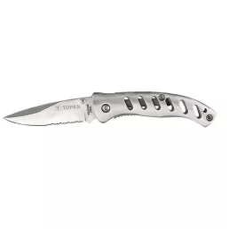   TOPEX Kés, összecsukható kés retesszel, 8cm penge, teljes 185mm 98Z105
