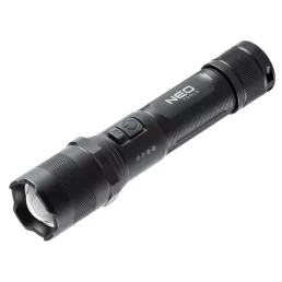   NEO TOOLS Zseblámpa tölthető, USB, 1000lum, OSRAM P9 LED, 10W 99-035