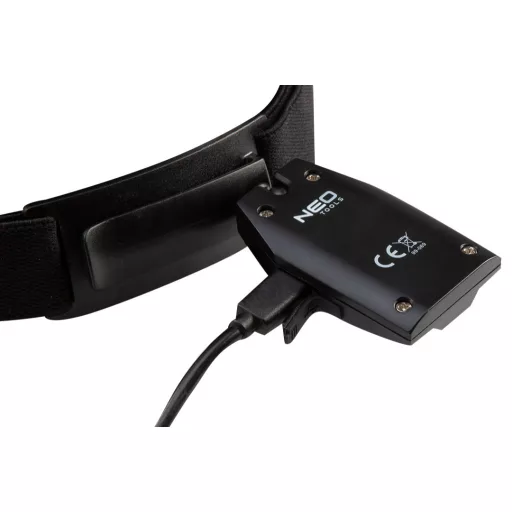 NEO TOOLS Fejlámpa, tölthető USB 180lum COB LED + mozgásérzékelővel 99-069