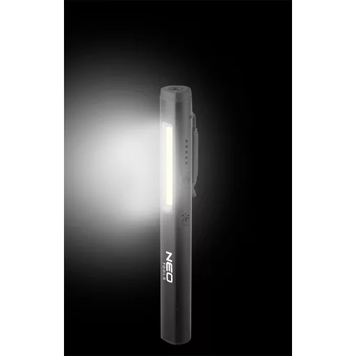 NEO TOOLS Akkus műhely-vizsgálólámpa, lézer, UV, tölthető, 450lum COB LED, 10W 99-077