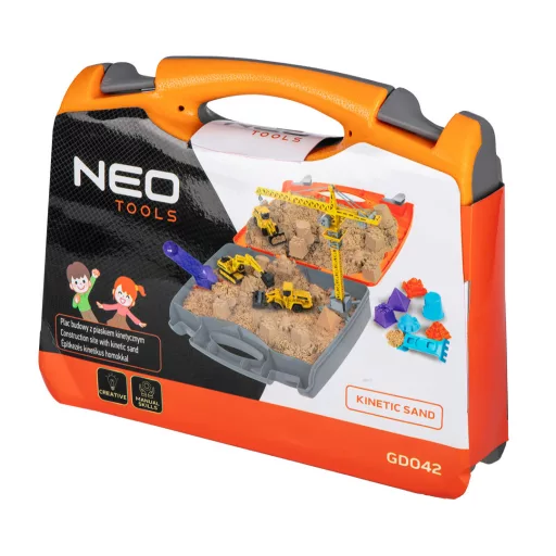 NEO TOOLS Játékszett építőipari gépekkel, kofferben GD042