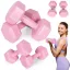 Hatszögletű kézisúlyzó szett 2x2 kg, edzősúlyok, pink, ModernHome