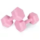   Hatszögletű kézisúlyzó szett 2x2 kg, edzősúlyok, pink, ModernHome