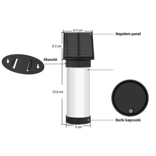 Vezeték nélküli napelemes 100 LED-es kerti lámpa