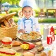   Játék Piknik Készlete Burgerrel, Pizzával és Sült Krumplival