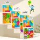   Színes 3D Fa Puzzle - Fejlesztő Játék Gyerekeknek, Fejleszti az Intelligenciát és Kreativitást