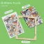 50 db-os fa puzzle, vegyes színekben, szabálytalan alakú kutya, macska, panda kialakítás