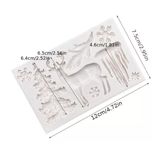 3D-s karácsony témájú szilikon forma