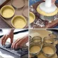   Rozsdamentes acél kerek tarte forma, lyukas francia tészta forma