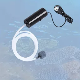   Hordozható USB-vel működtetett mini akváriumi légszivattyú
