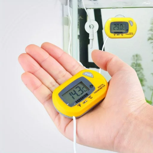 1db Kettős Celsius és Fahrenheit Akváriumi Hőmérő Tapadókoronggal