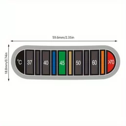 3db Színváltó Ragasztós Hőmérő Csík