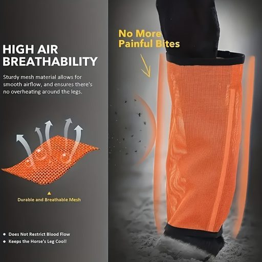 4db Horses Fly Boots szett, Légáteresztő műanyag ló lábszárvédő