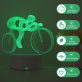   3D hegyi kerékpár LED éjszakai fény, állítható fényerővel