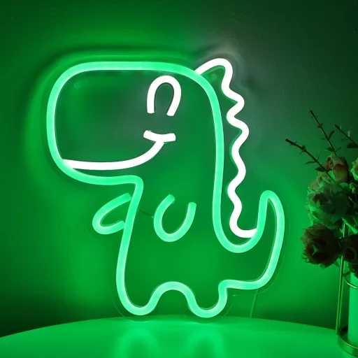 Dinoszaurusz Neon LED Fali Dekoráció