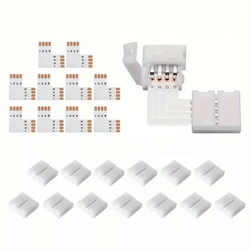 10db LED Fénycsík Csatlakozó