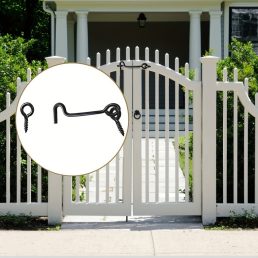   5db horog rögzítőcsavarokkal, szénacél ajtókampó retesz