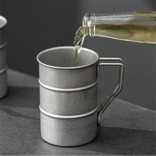 Rozsdamentes acélból készült, kültéri kempingcsésze