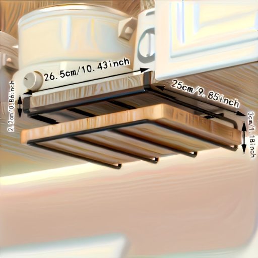 Helytakarékos konyhai kampós állvány, szekrényajtóra akasztható kampókkal