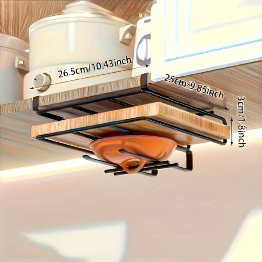 Helytakarékos konyhai kampós állvány, szekrényajtóra akasztható kampókkal