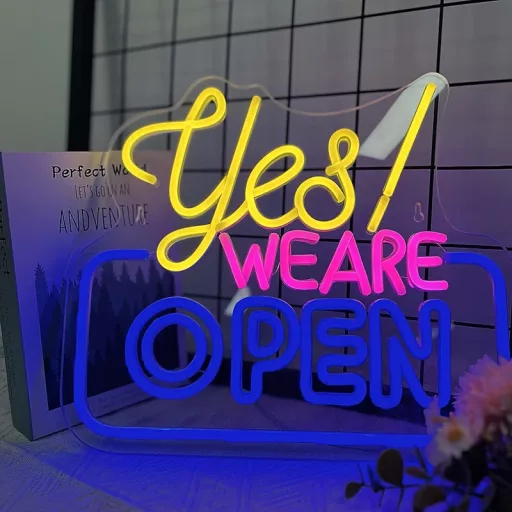Igen! Nyitva Vagyunk Neon Tábla