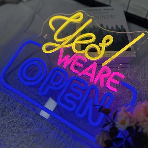 Igen! Nyitva Vagyunk Neon Tábla