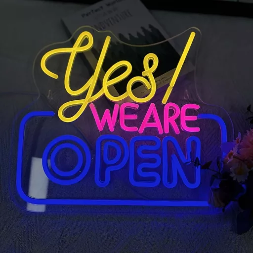 Igen! Nyitva Vagyunk Neon Tábla