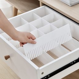   4db Fehér Fiókelválasztó - Állítható és Testreszabható Tároló szervező