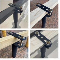   1 Készlet 272,16 KG Állítható Fém Ágykeret Láb, Nagy Teherbírású Középső Lemezszalag Láb