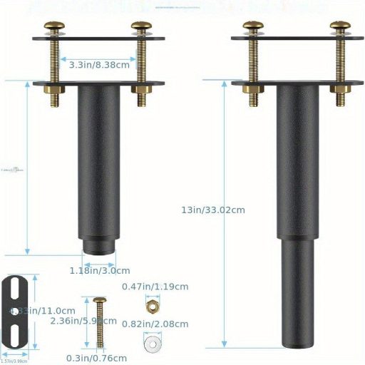 1 Készlet 272,16 KG Állítható Fém Ágykeret Láb, Nagy Teherbírású Középső Lemezszalag Láb
