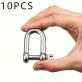   10db M6 rozsdamentes acél D-bilincs, nagy teherbírású D gyűrűs bilincszár kapocs